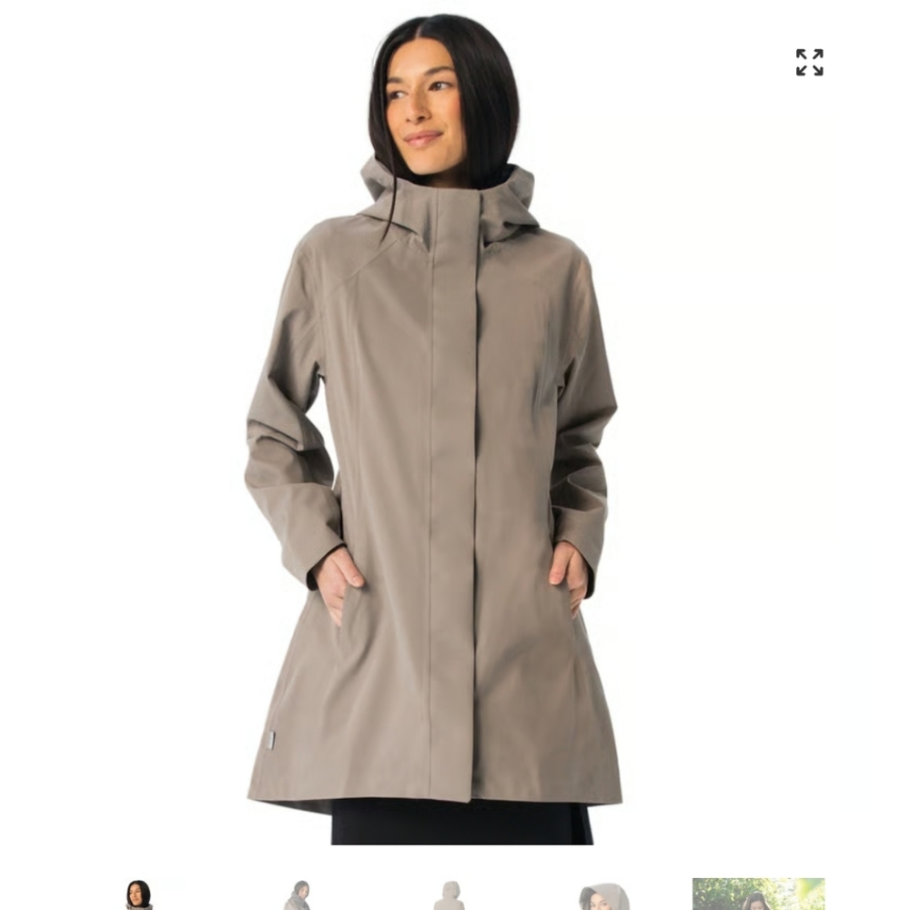 Jan & Jul Grey Waterproof and Windproof Raincoat Size Large (L)